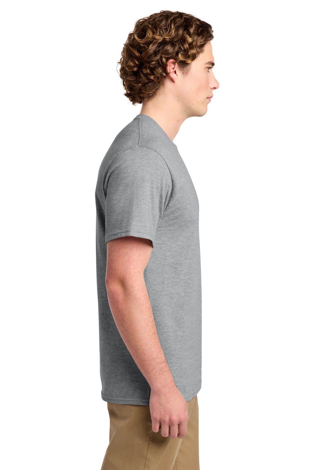 Port & Co Ring Spun Cotton Tee. PC150 - Athletic Heather - side