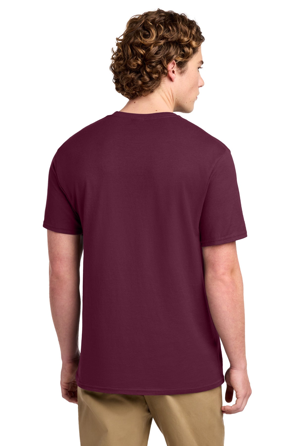 Port & Co Ring Spun Cotton Tee. PC150 - Cardinal - back