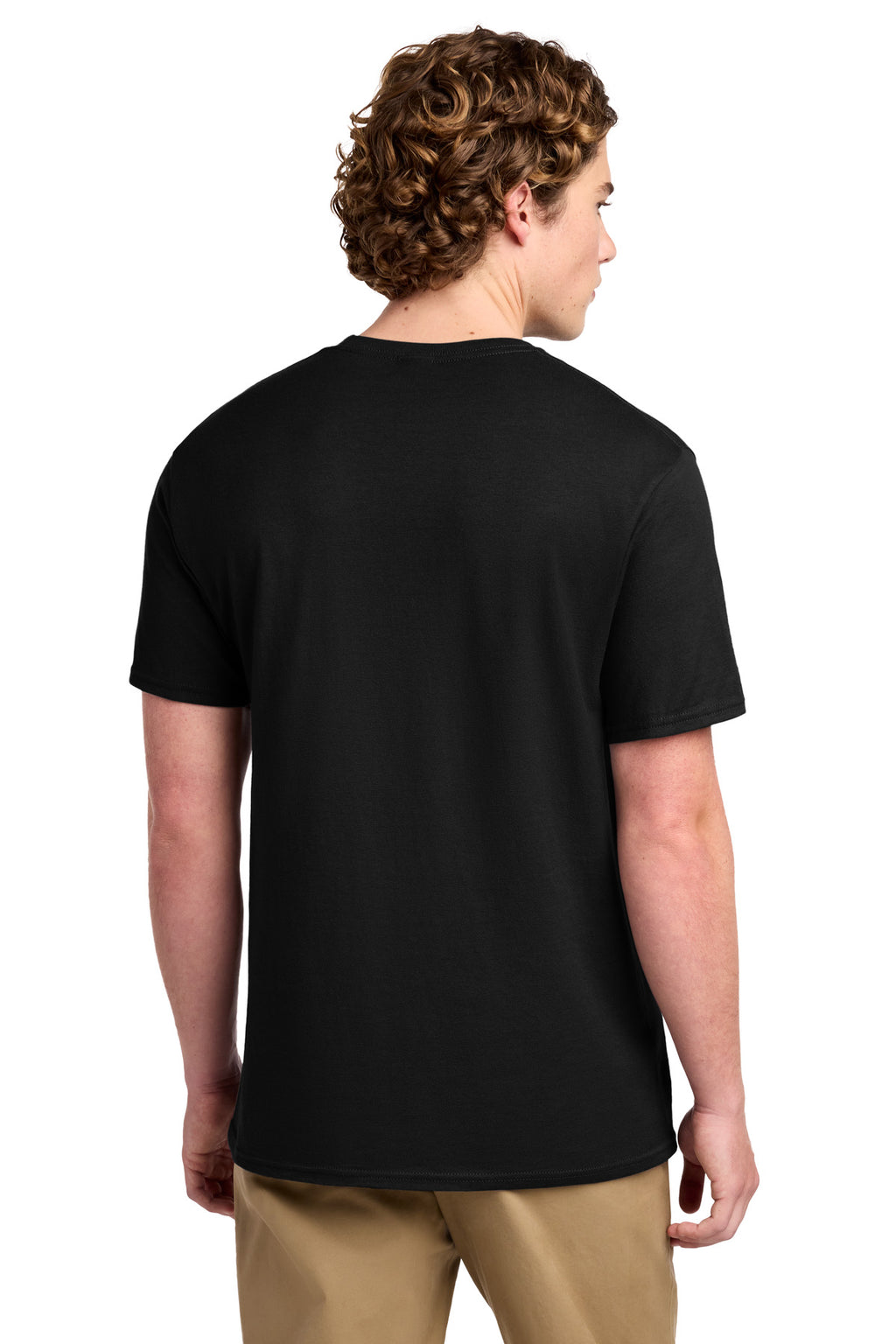 Port & Co Ring Spun Cotton Tee. PC150 - Jet Black - back
