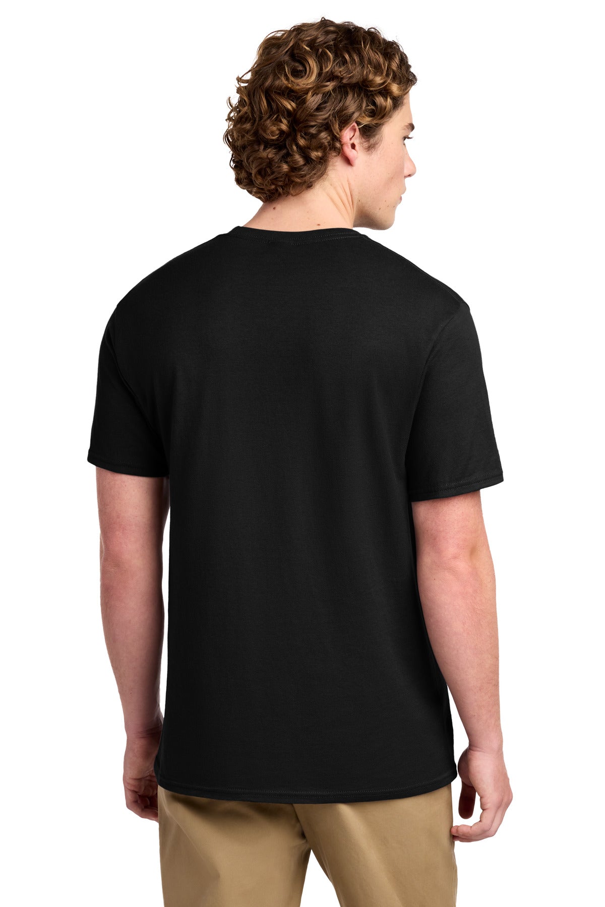 Port & Co Ring Spun Cotton Tee. PC150 - Jet Black - back