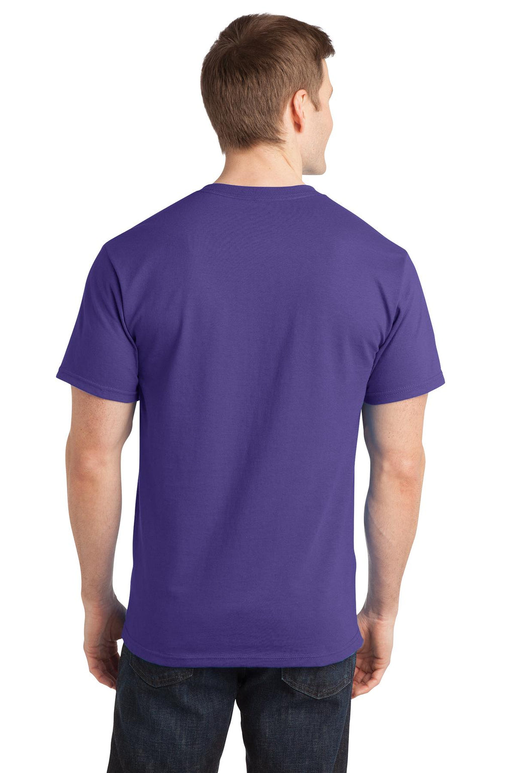 Port & Co Ring Spun Cotton Tee. PC150 - Purple - back