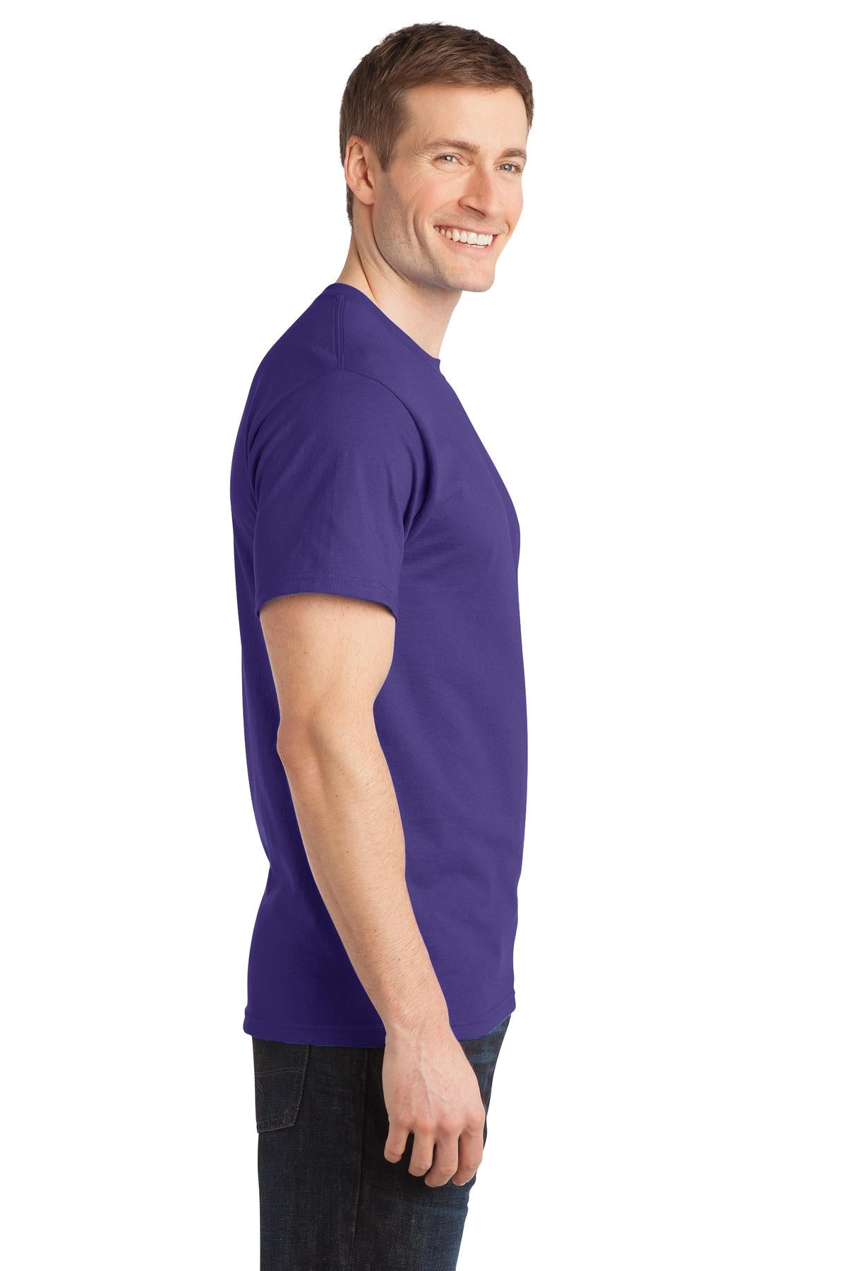 Port & Co Ring Spun Cotton Tee. PC150 - Purple - side