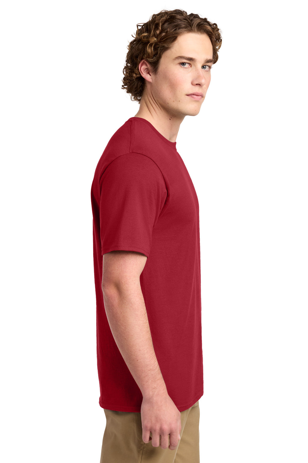 Port & Co Ring Spun Cotton Tee. PC150 - Red - side