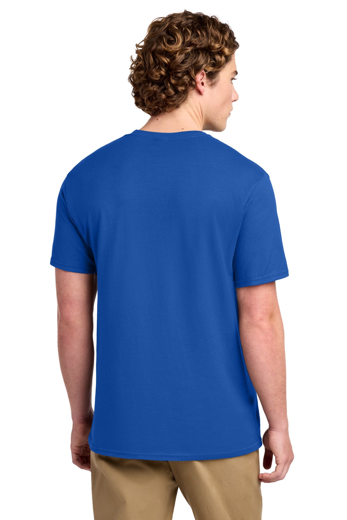 Port & Co Ring Spun Cotton Tee. PC150 - Royal - back