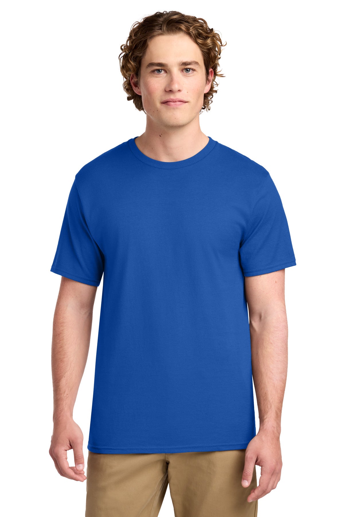 Port & Co Ring Spun Cotton Tee. PC150 - Royal - front