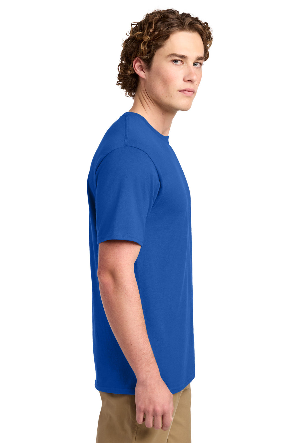 Port & Co Ring Spun Cotton Tee. PC150 - Royal - side