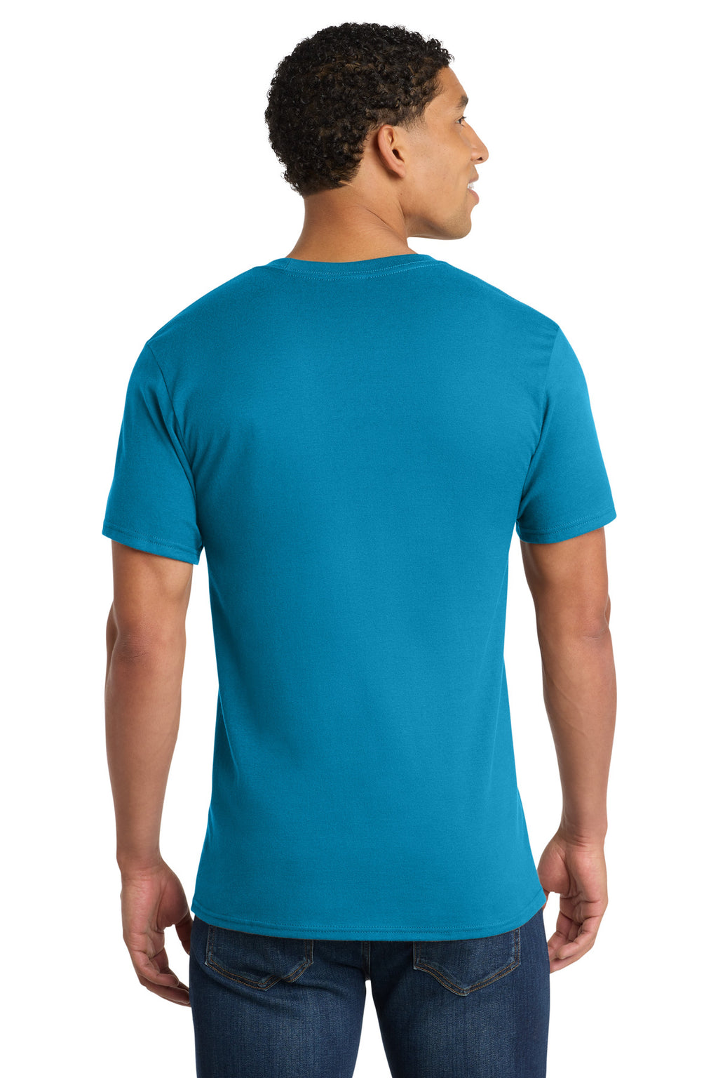 Port & Co Ring Spun Cotton Tee. PC150 - Turquoise - back