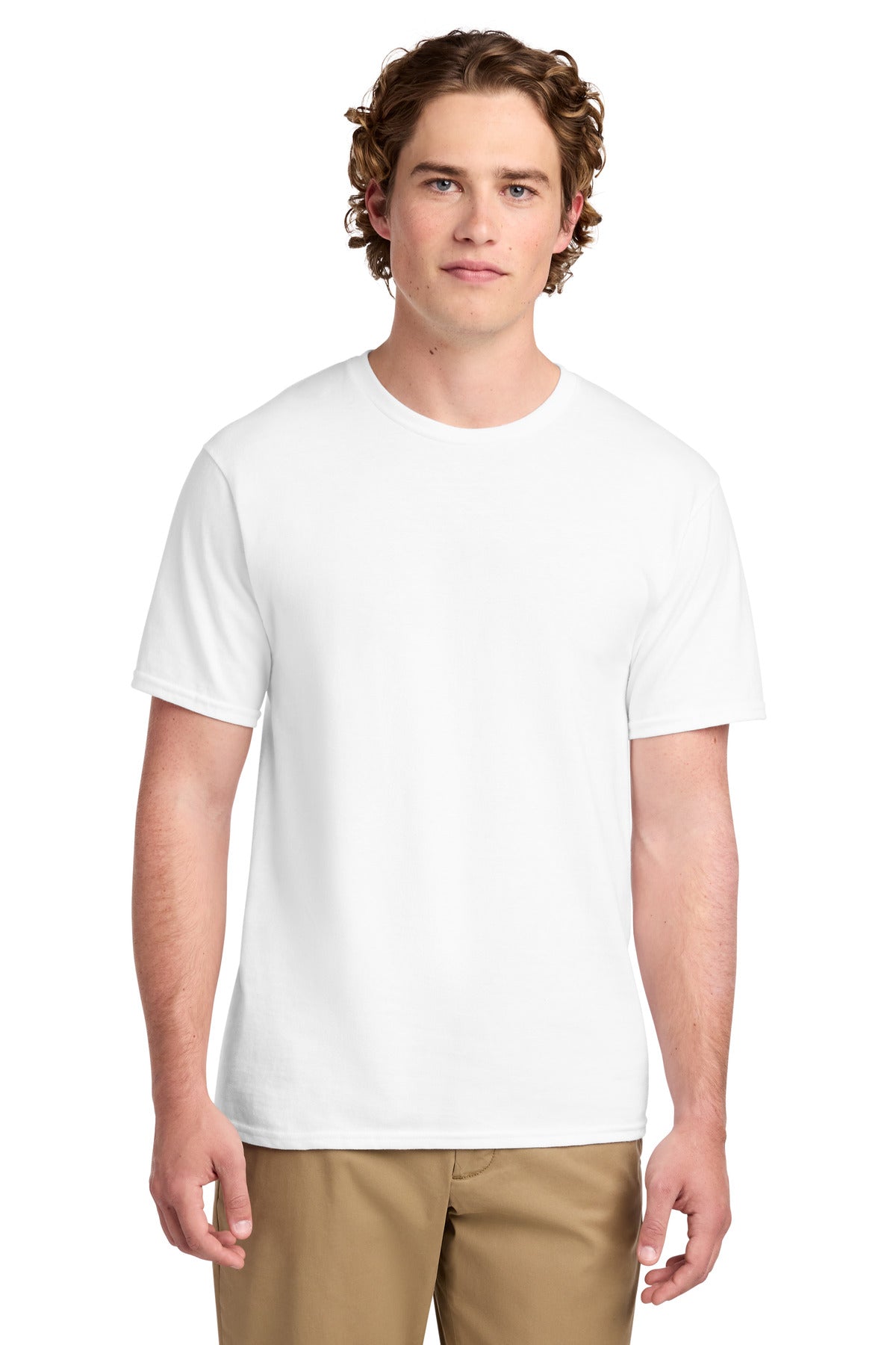 Port & Co Ring Spun Cotton Tee. PC150 - White - front