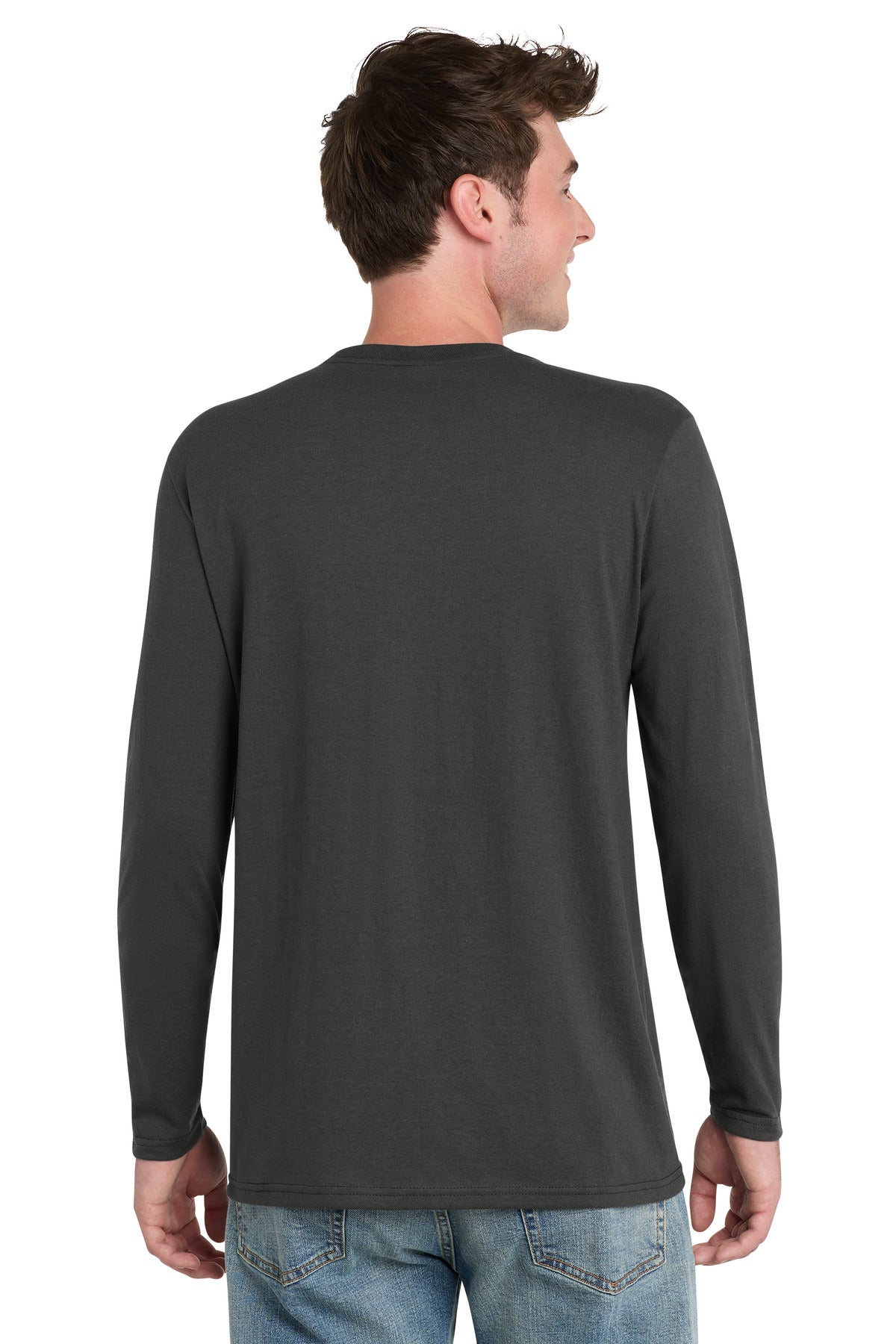 Port & Co Tri-Blend Long Sleeve Tee. PC330LS - Coal Grey - back
