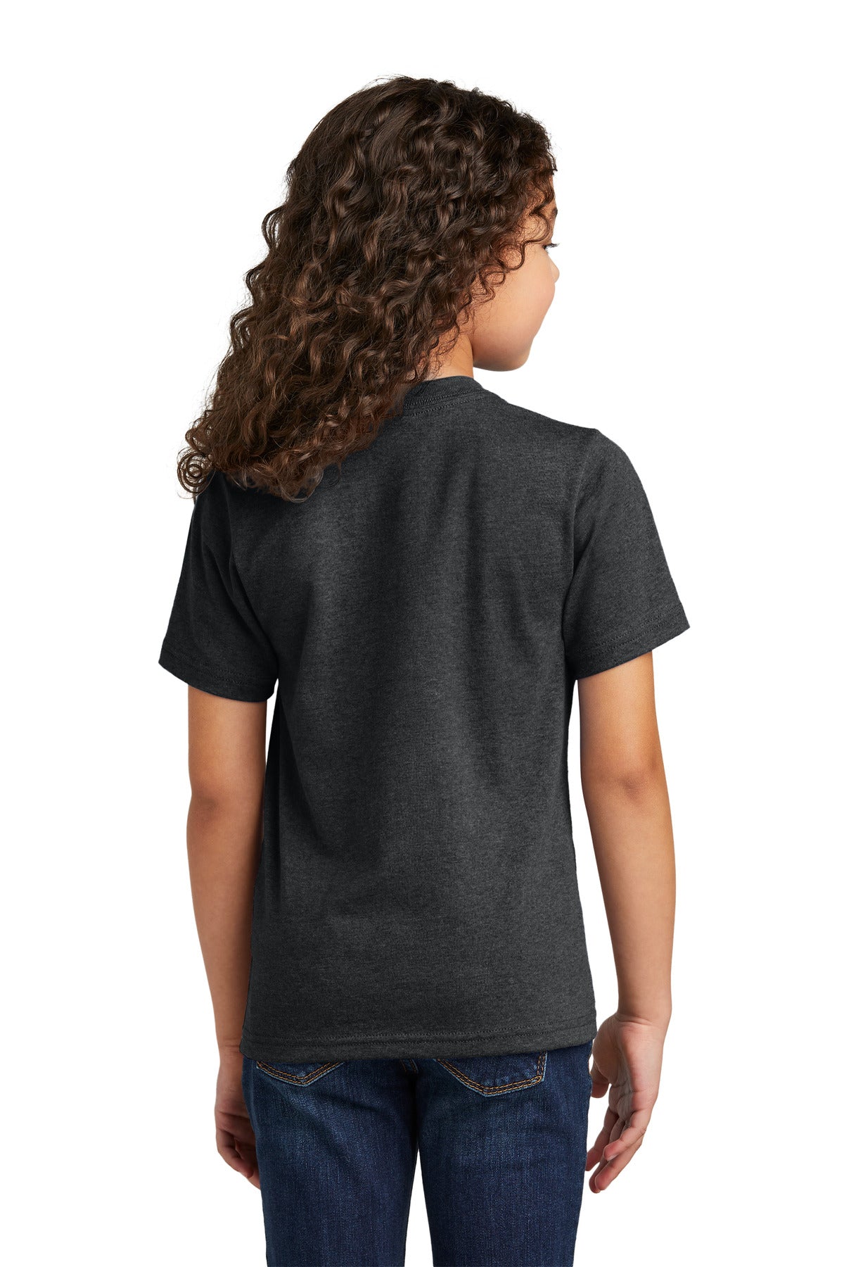 Port & Co Youth Tri-Blend Tee PC330Y - Black Heather - back