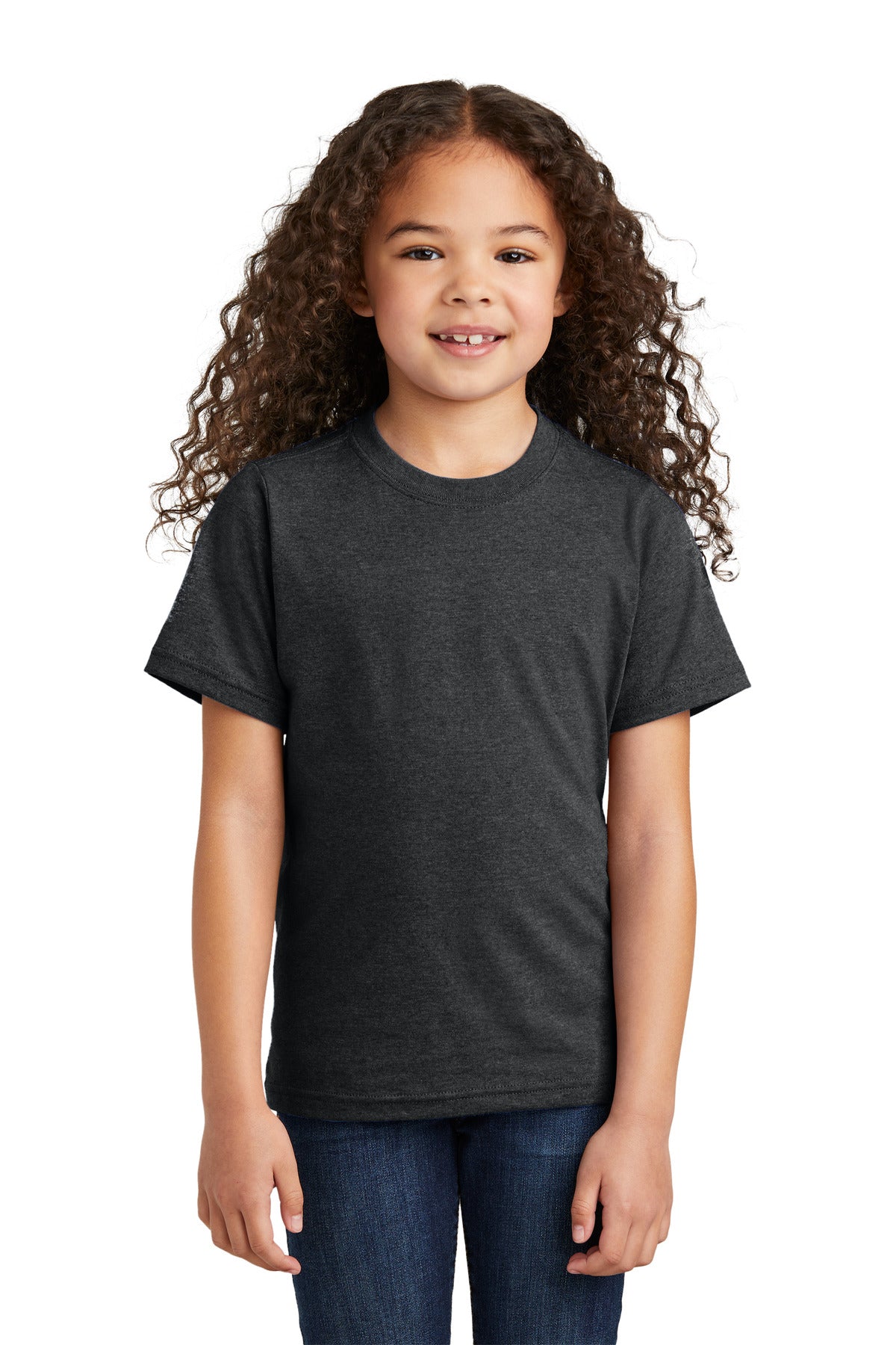 Port & Co Youth Tri-Blend Tee PC330Y - Black Heather - front