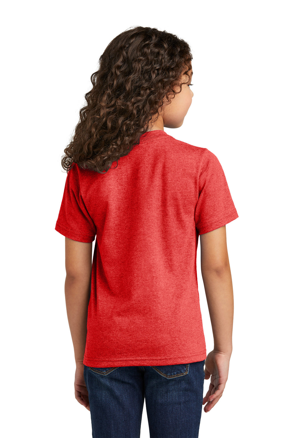 Port & Co Youth Tri-Blend Tee PC330Y - Bright Red Heather - back