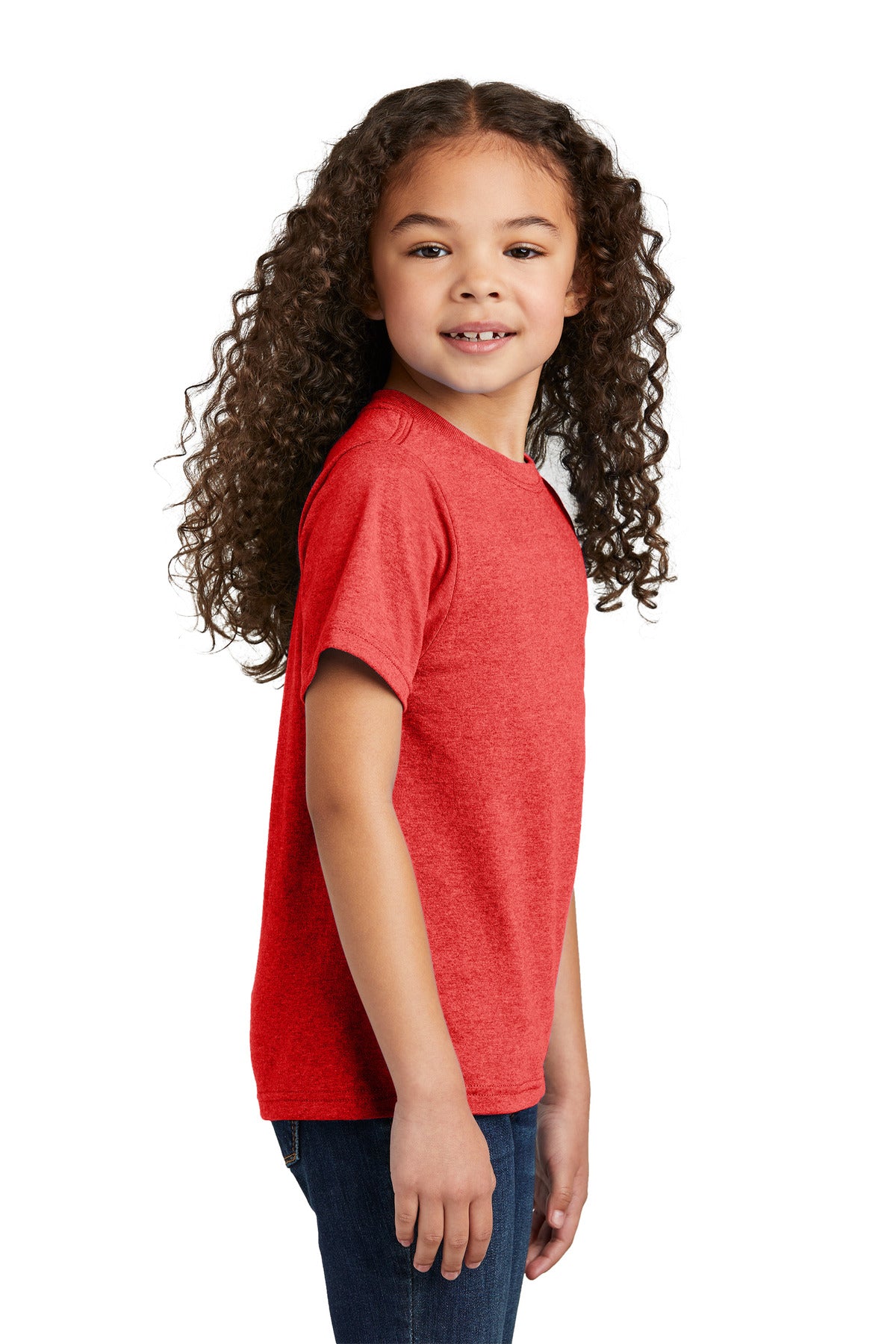 Port & Co Youth Tri-Blend Tee PC330Y - Bright Red Heather - side