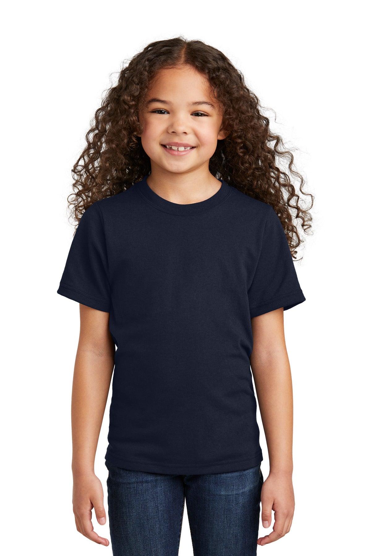 Port & Co Youth Tri-Blend Tee PC330Y - Deep Navy - front