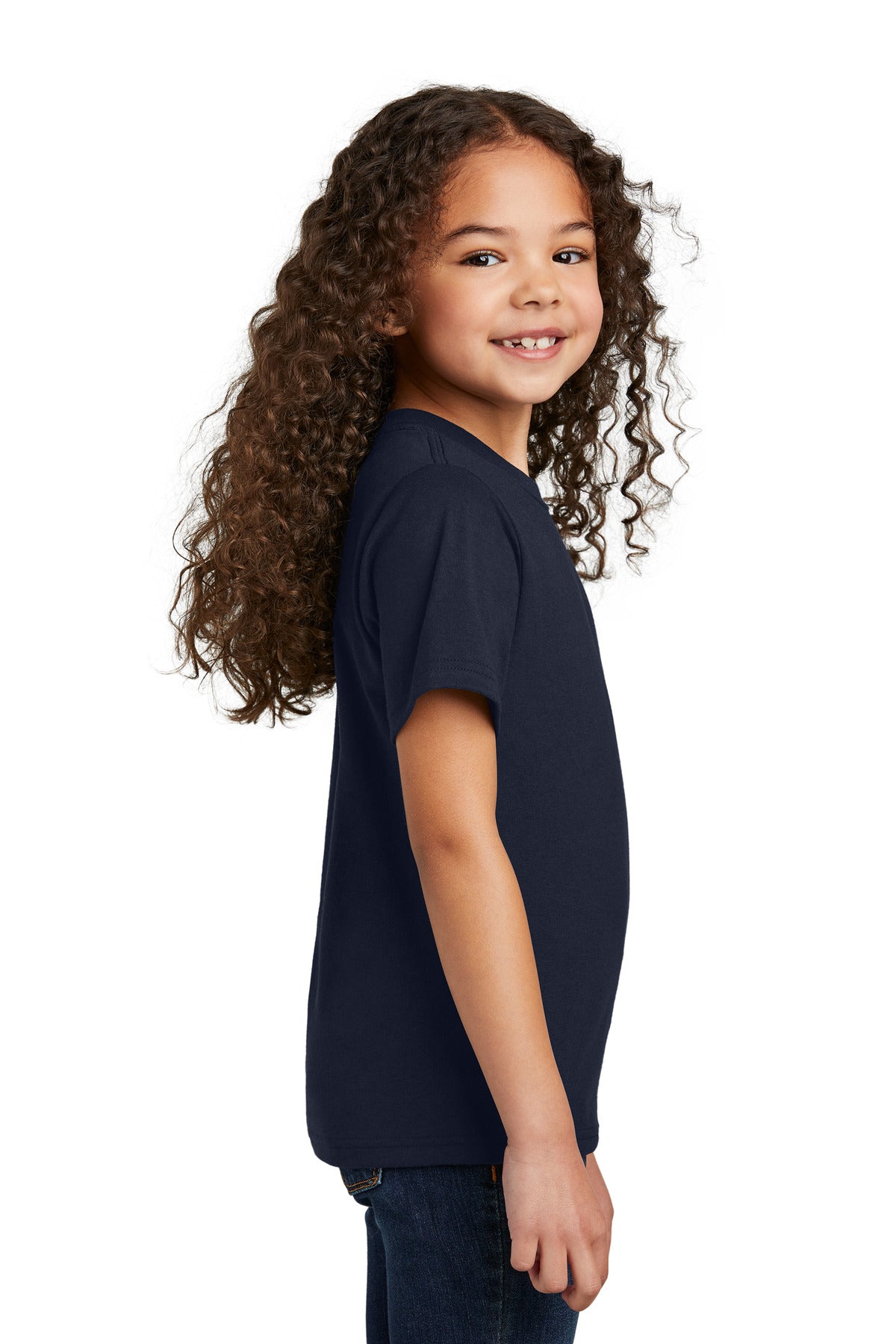 Port & Co Youth Tri-Blend Tee PC330Y - Deep Navy - side