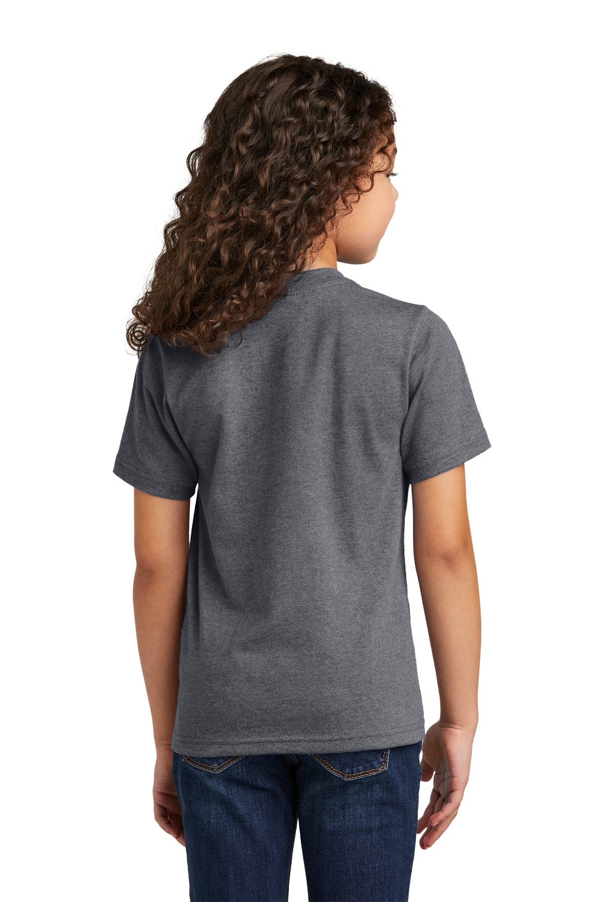 Port & Co Youth Tri-Blend Tee PC330Y - Graphite Heather - back