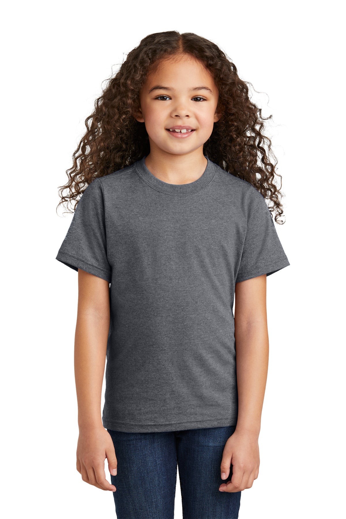Port & Co Youth Tri-Blend Tee PC330Y - Graphite Heather - front