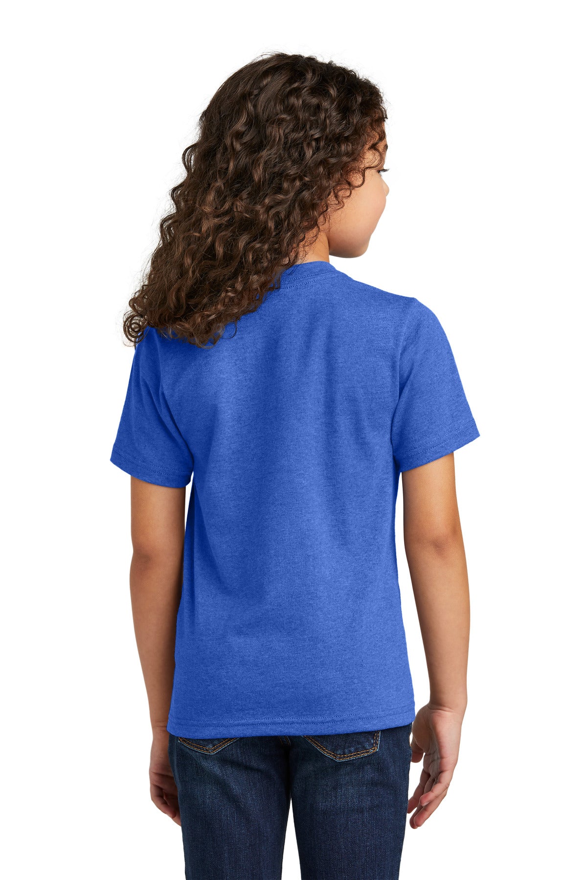 Port & Co Youth Tri-Blend Tee PC330Y - Heather Royal - back