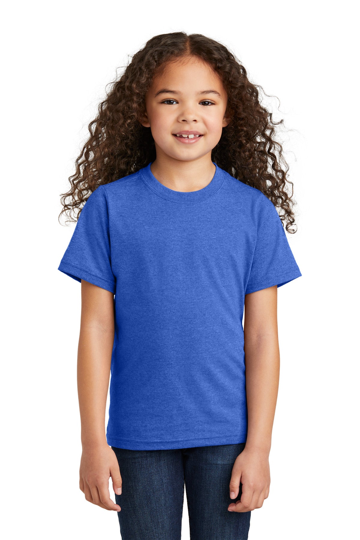 Port & Co Youth Tri-Blend Tee PC330Y - Heather Royal - front
