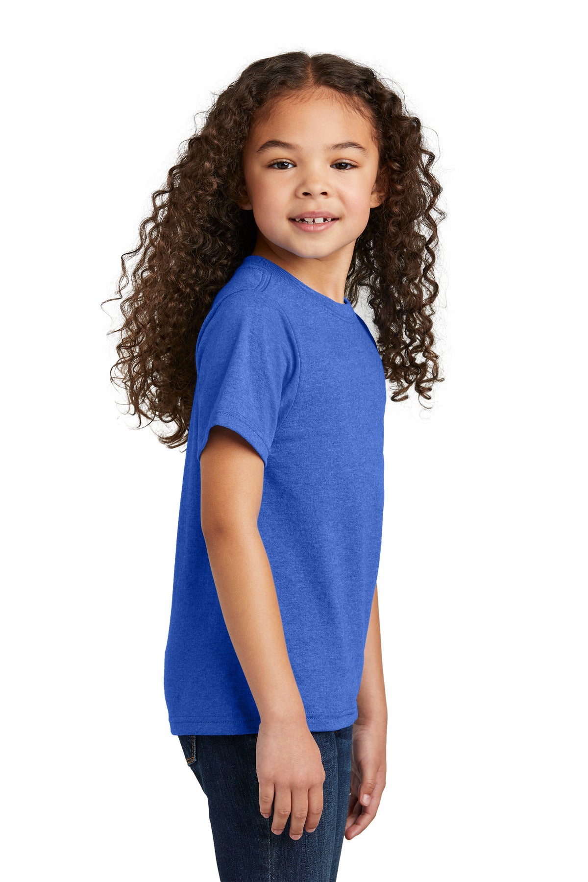 Port & Co Youth Tri-Blend Tee PC330Y - Heather Royal - side