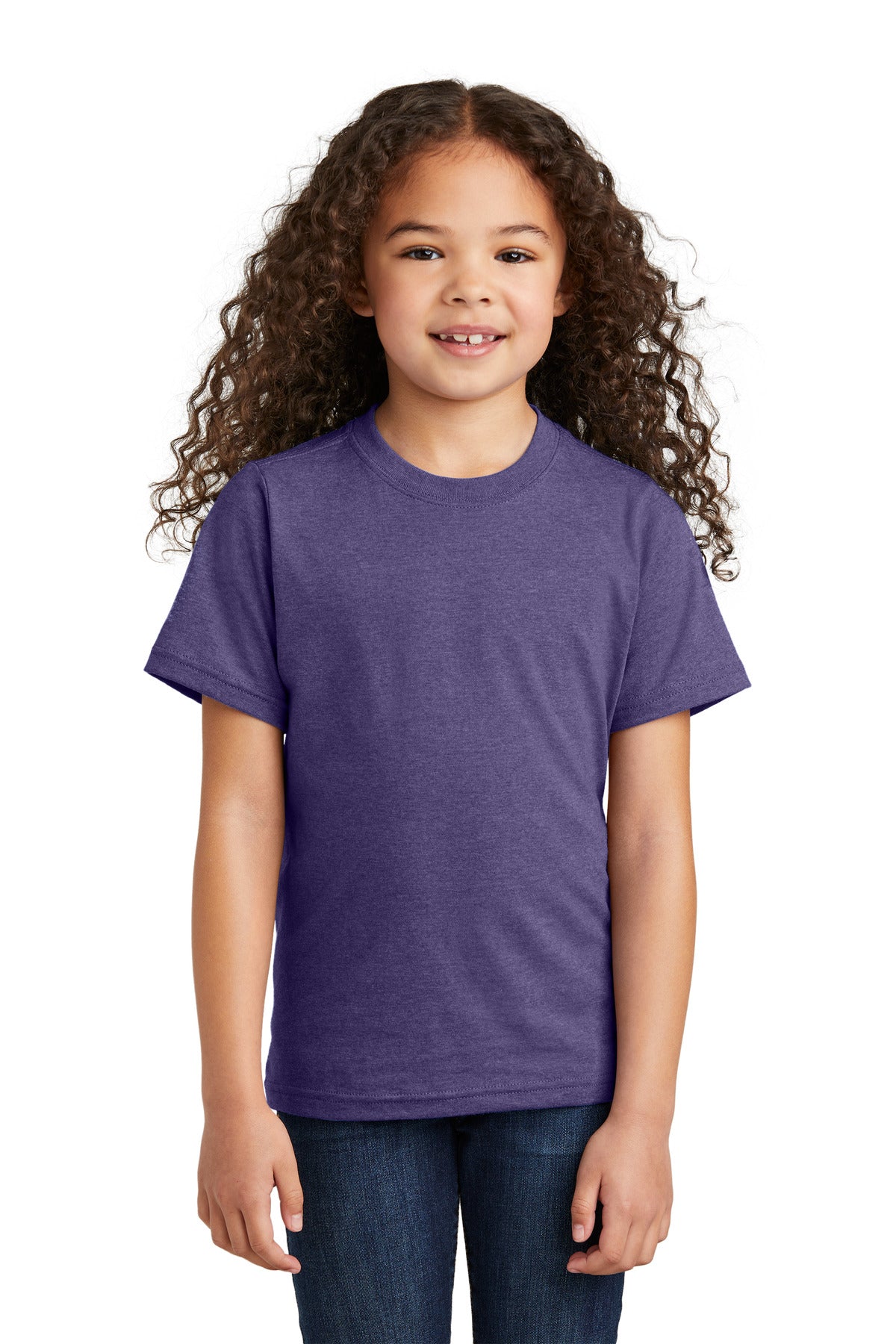 Port & Co Youth Tri-Blend Tee PC330Y - Team Purple Heather - front