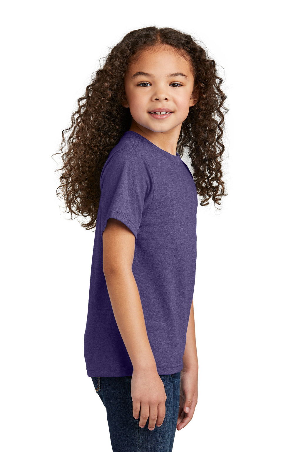 Port & Co Youth Tri-Blend Tee PC330Y - Team Purple Heather - side