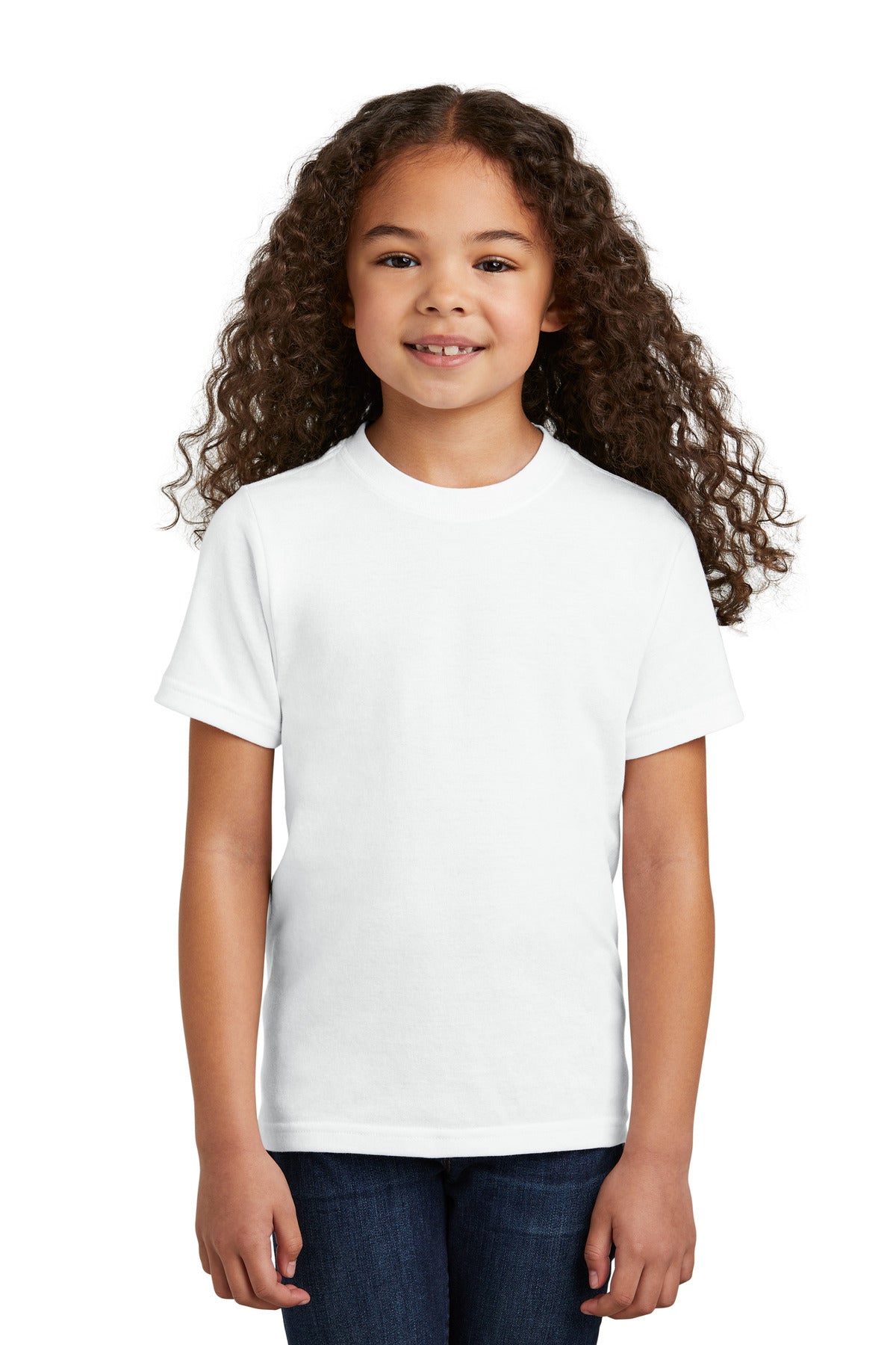 Port & Co Youth Tri-Blend Tee PC330Y - White - front
