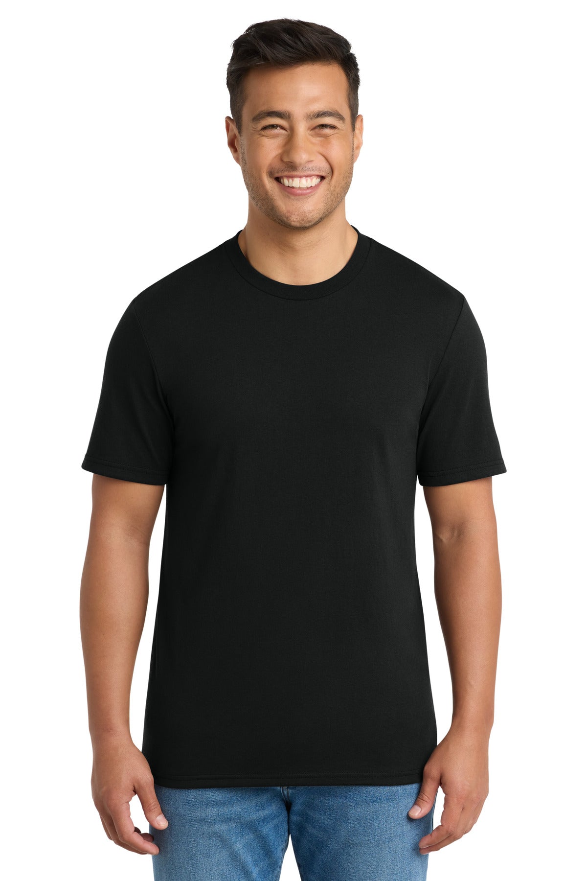 Port & Co Tri-Blend Tee. PC330 - Black - front