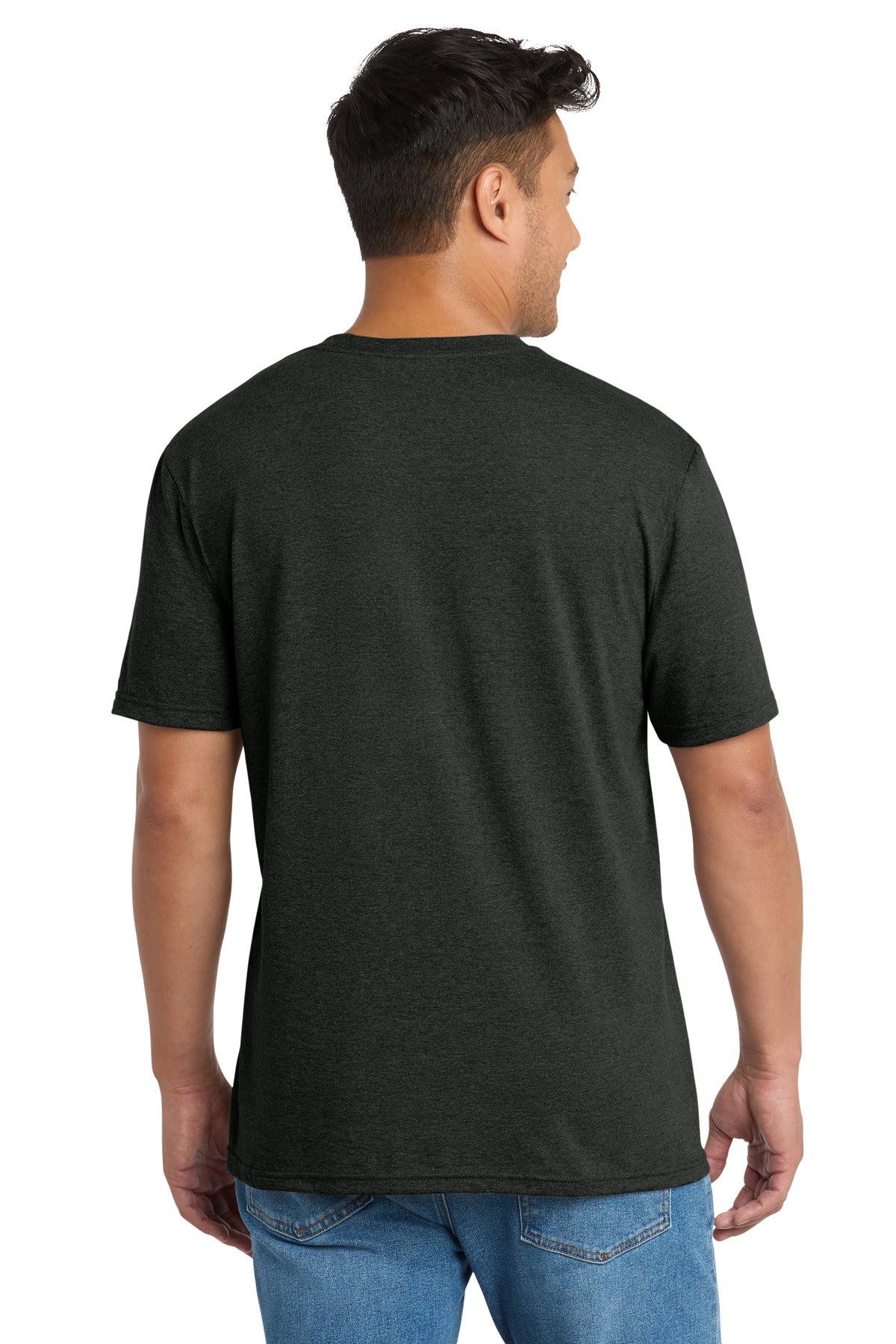Port & Co Tri-Blend Tee. PC330 - Black Heather - back