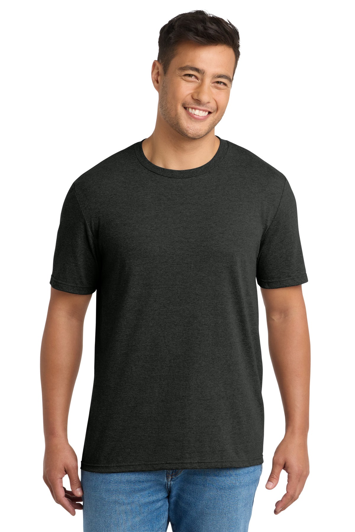 Port & Co Tri-Blend Tee. PC330 - Black Heather - front