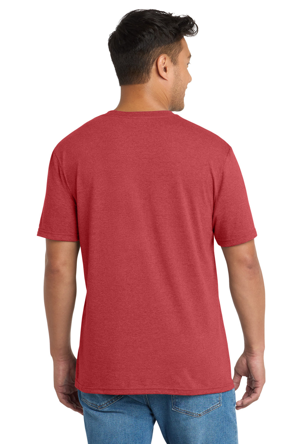 Port & Co Tri-Blend Tee. PC330 - Bright Red Heather - back