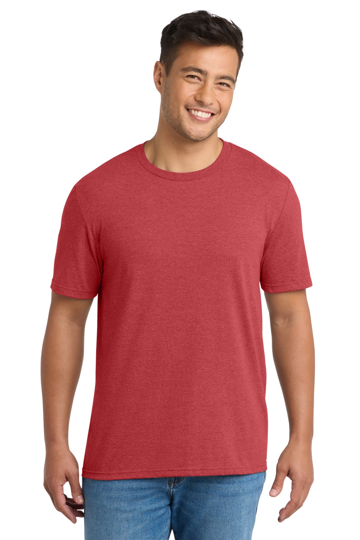 Port & Co Tri-Blend Tee. PC330 - Bright Red Heather - front