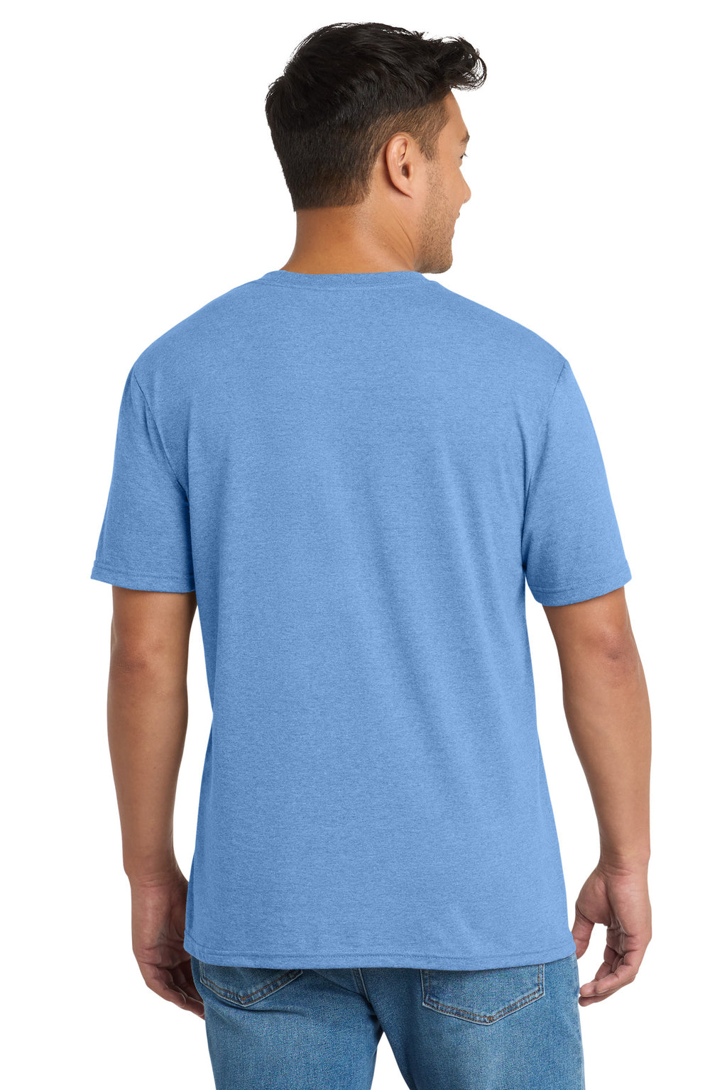 Port & Co Tri-Blend Tee. PC330 - Carolina Blue Heather - back