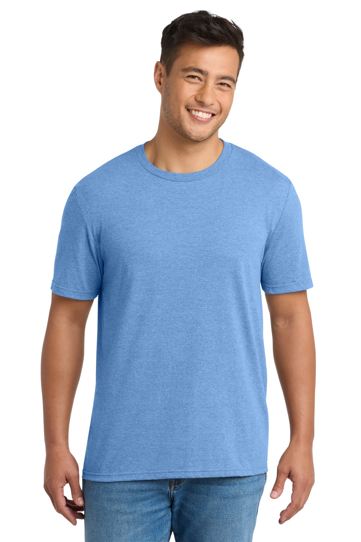 Port & Co Tri-Blend Tee. PC330 - Carolina Blue Heather - front