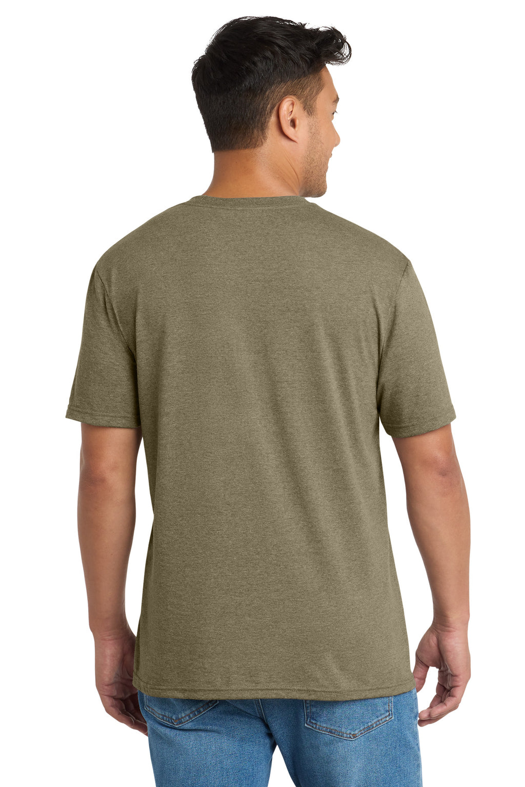Port & Co Tri-Blend Tee. PC330 - Coyote Brown Heather - back