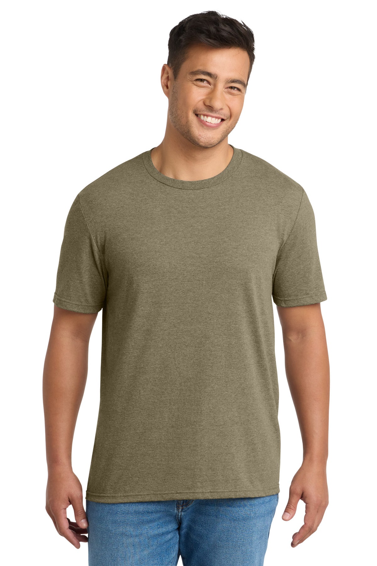 Port & Co Tri-Blend Tee. PC330 - Coyote Brown Heather - front