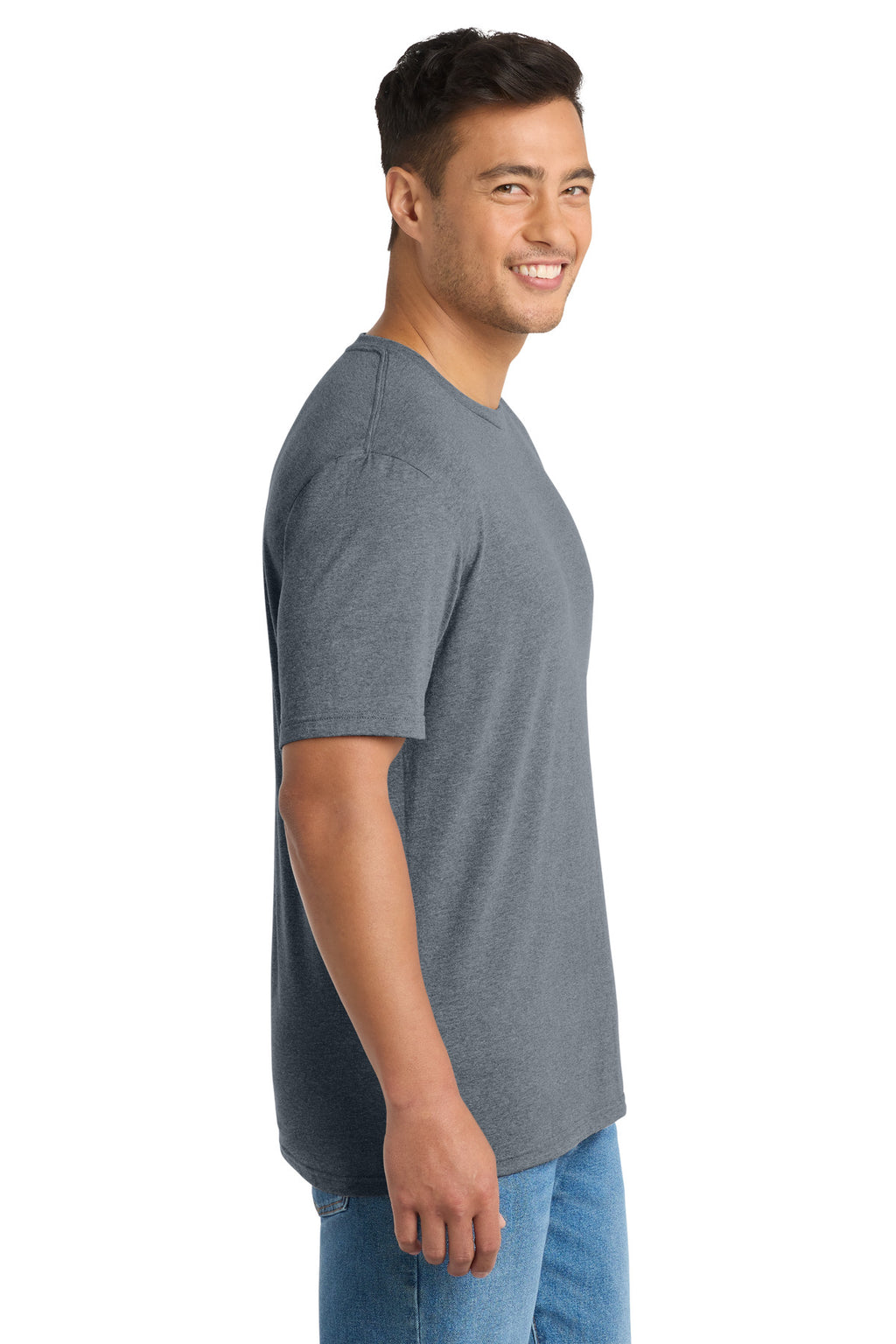 Port & Co Tri-Blend Tee. PC330 - Graphite Heather - side