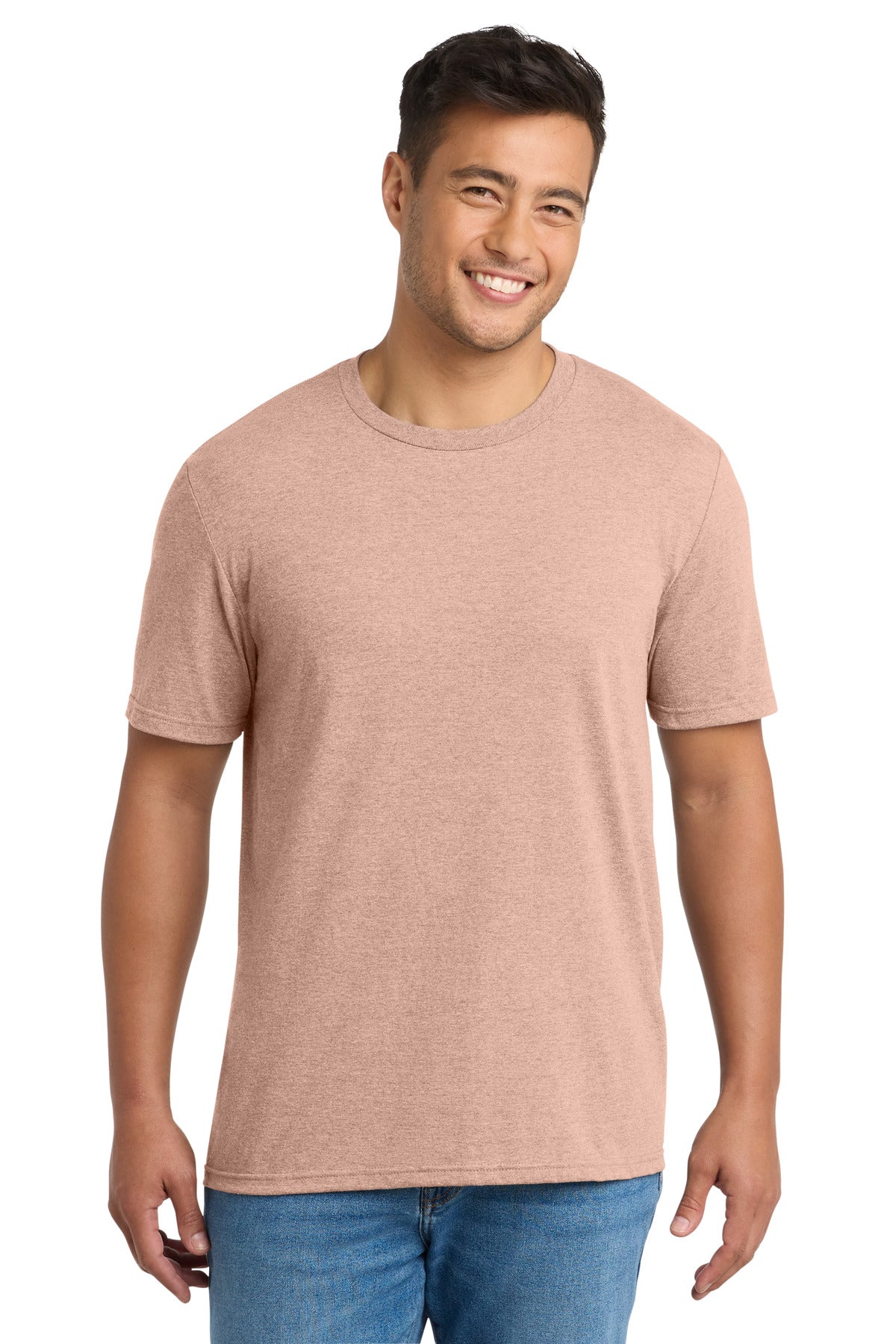 Port & Co Tri-Blend Tee. PC330 - Heathered Dusty Peach - front