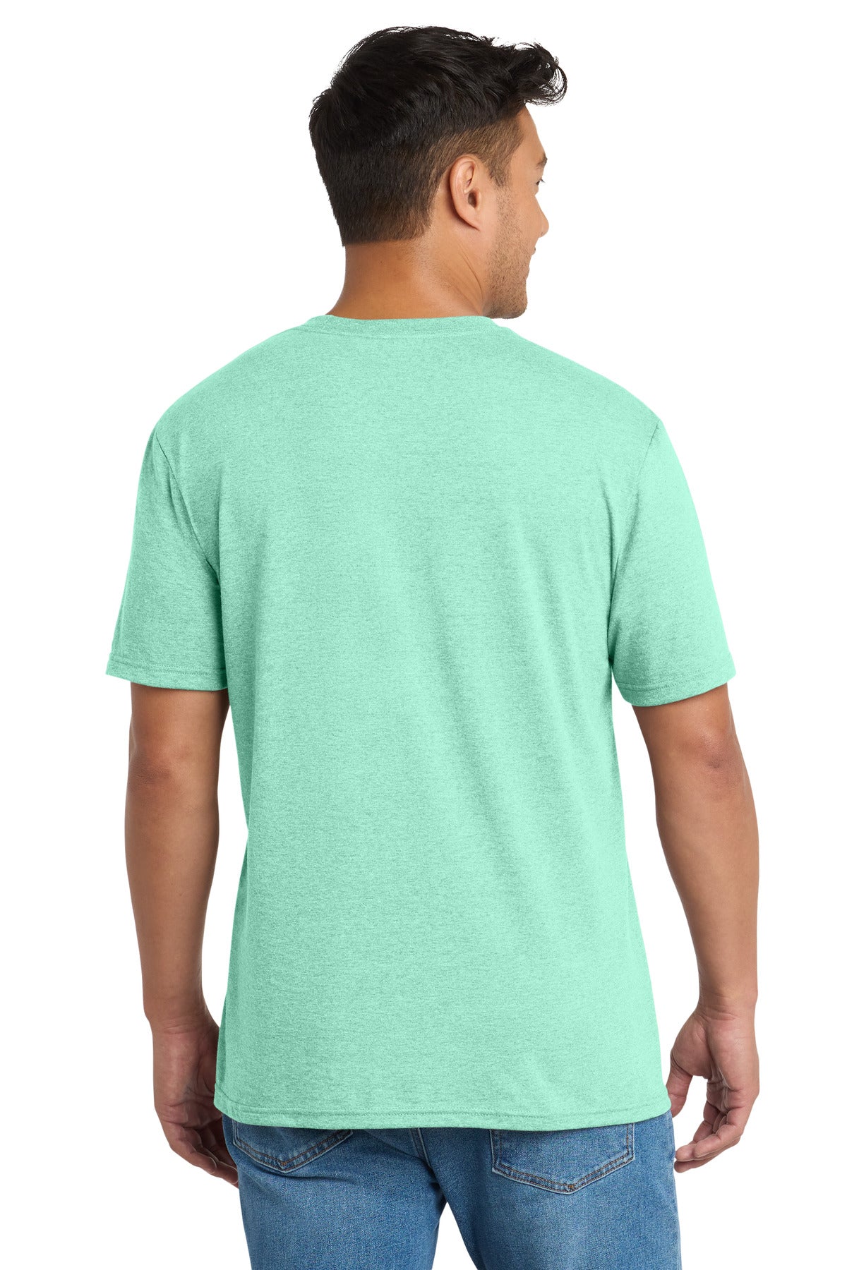 Port & Co Tri-Blend Tee. PC330 - Heather Jadeite - back