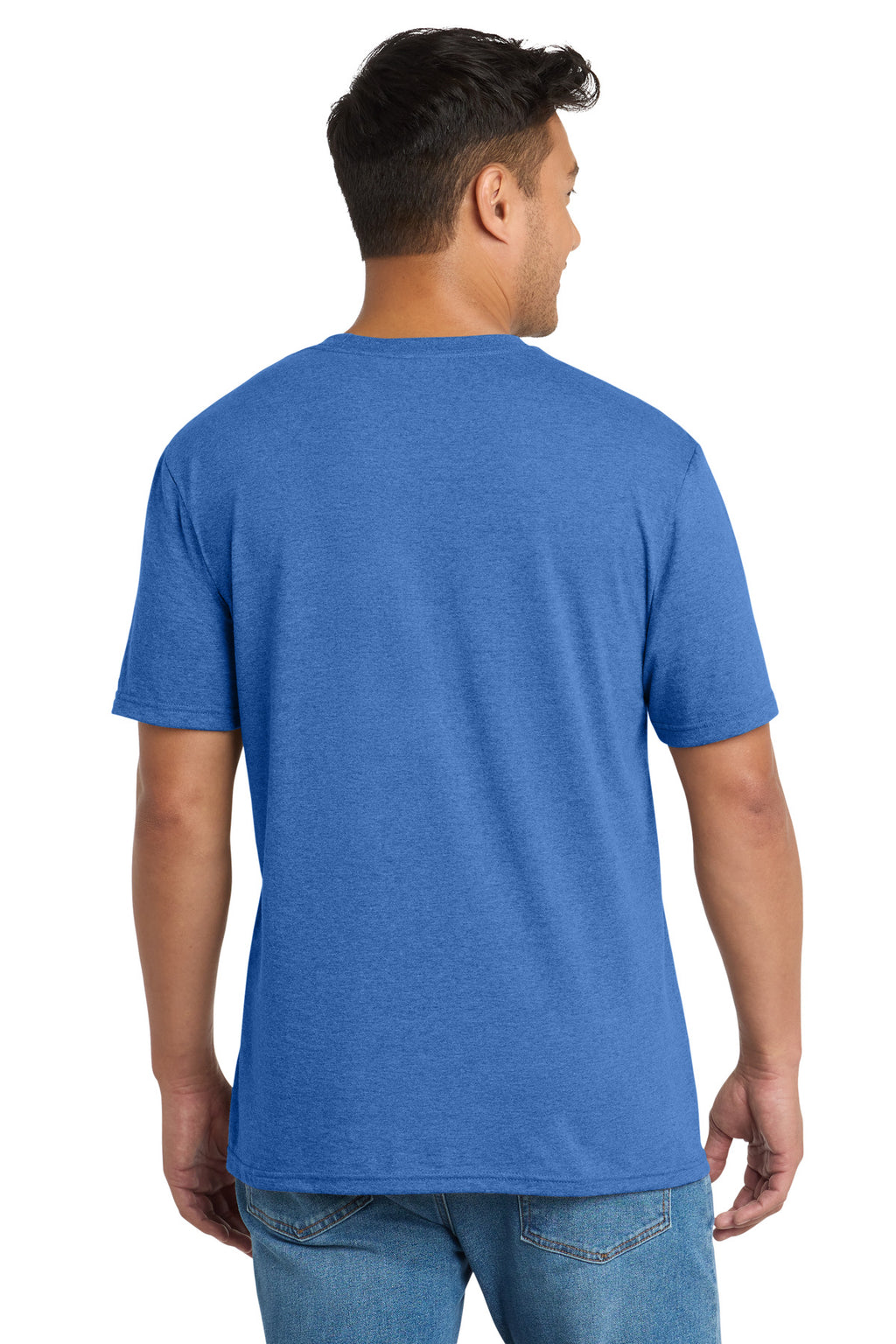 Port & Co Tri-Blend Tee. PC330 - Heather Royal - back