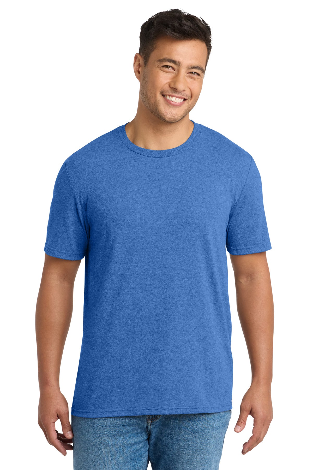 Port & Co Tri-Blend Tee. PC330 - Heather Royal - front