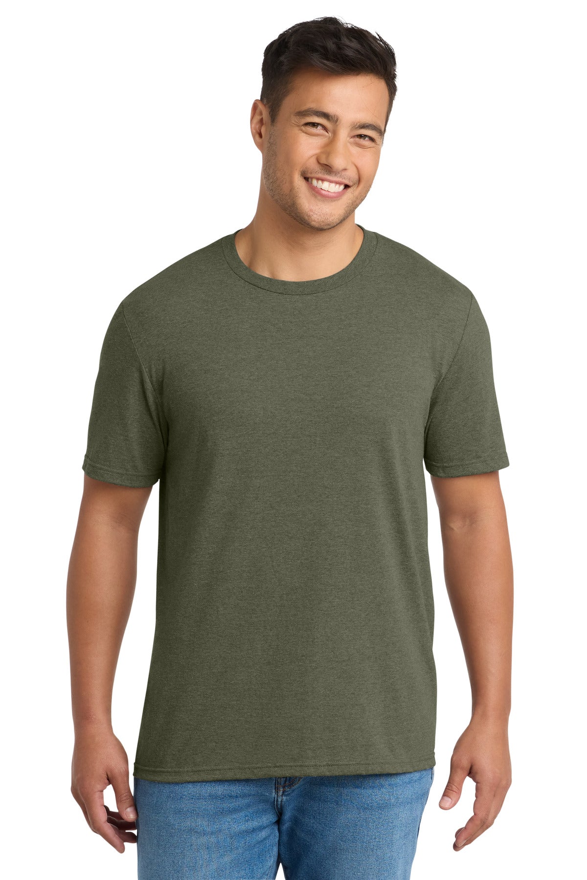 Port & Co Tri-Blend Tee. PC330 - Military Green Heather - front