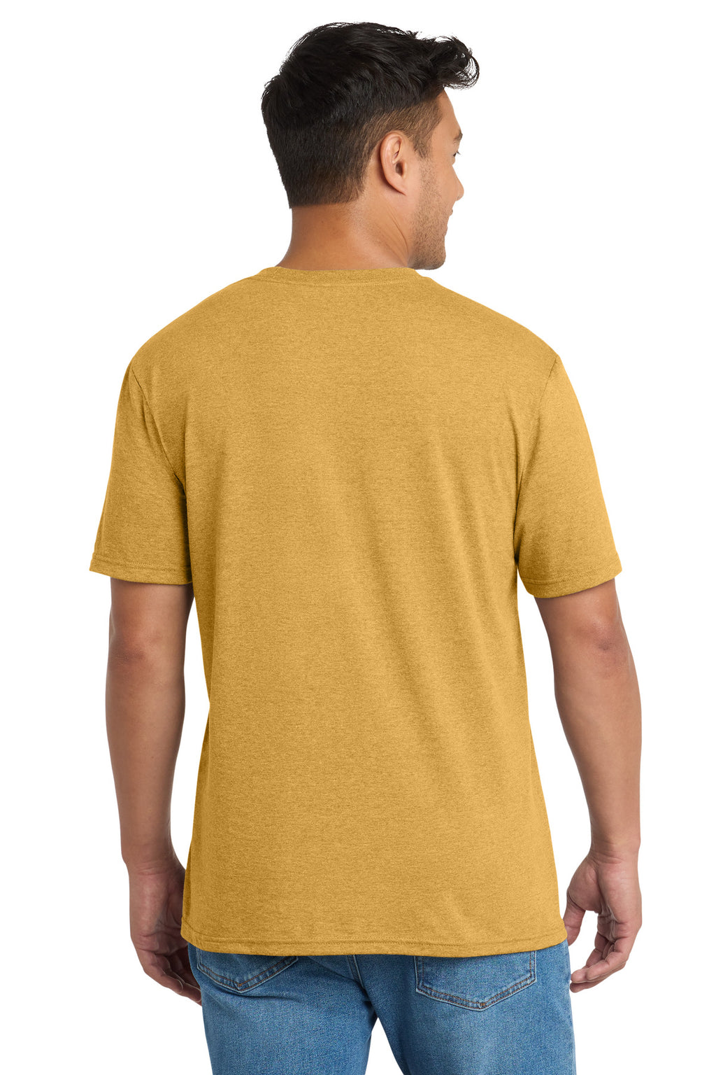 Port & Co Tri-Blend Tee. PC330 - Ochre Yellow Heather - back