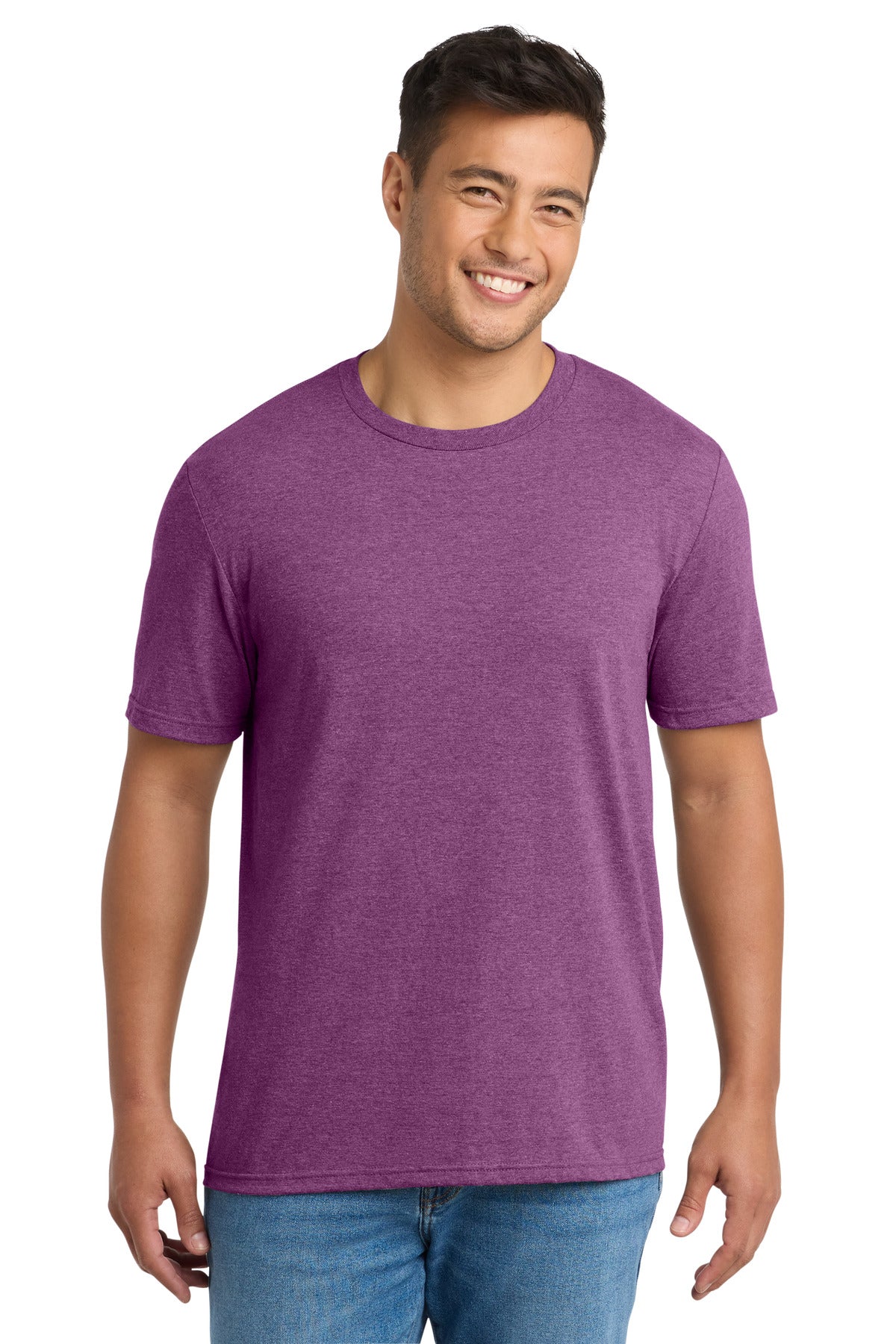 Port & Co Tri-Blend Tee. PC330 - Raspberry Heather - front