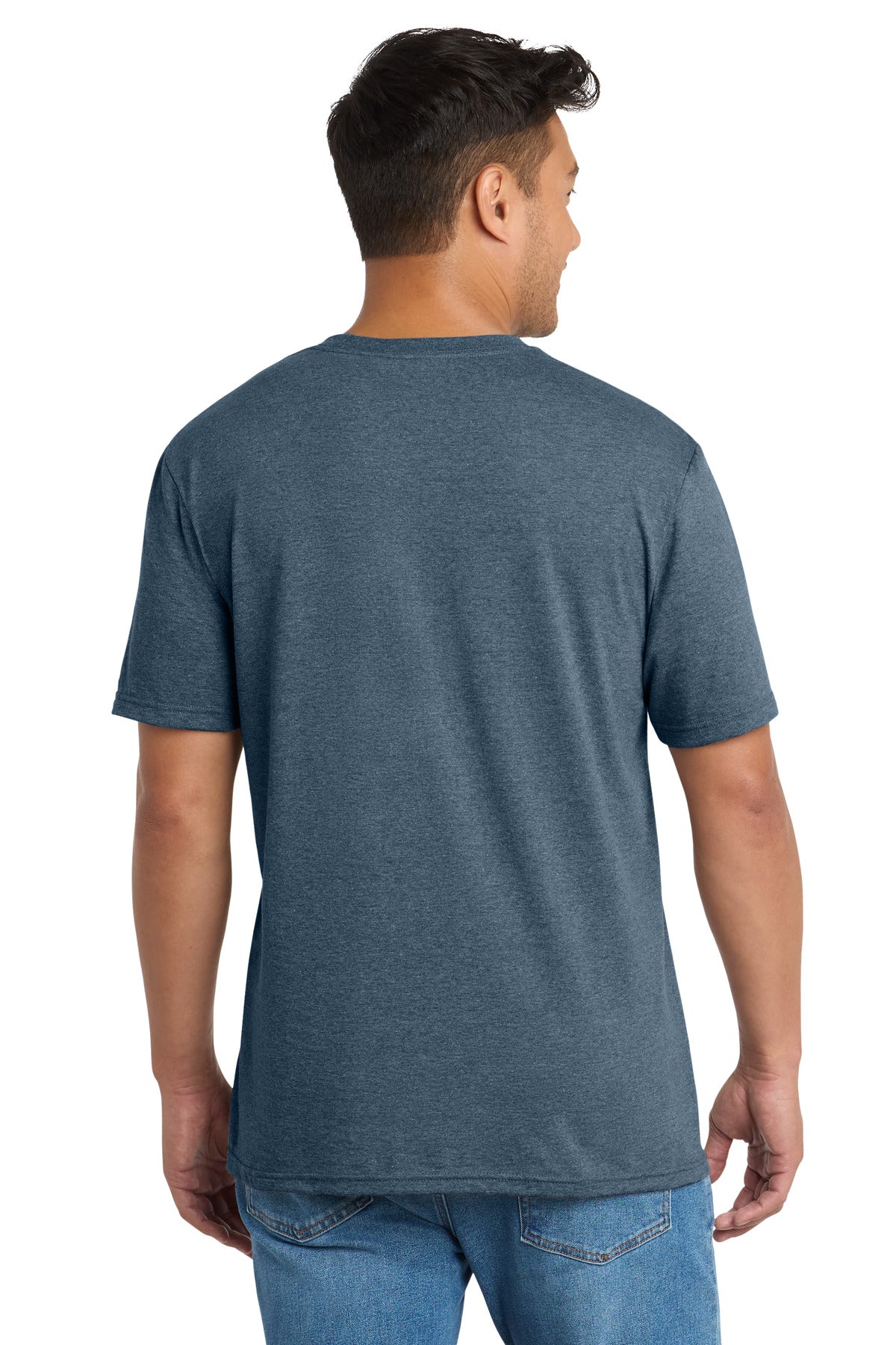 Port & Co Tri-Blend Tee. PC330 - Steel Blue Heather - back