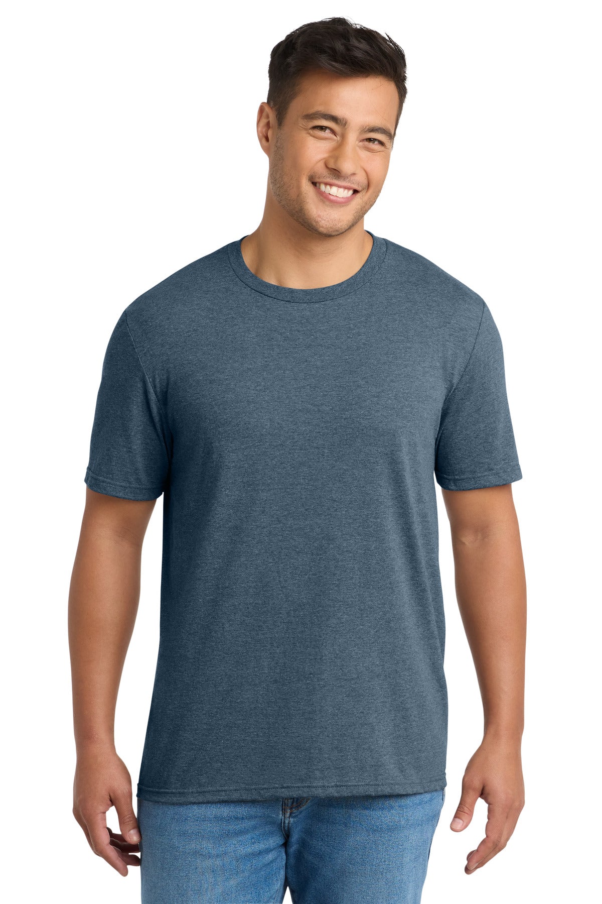 Port & Co Tri-Blend Tee. PC330 - Steel Blue Heather - front