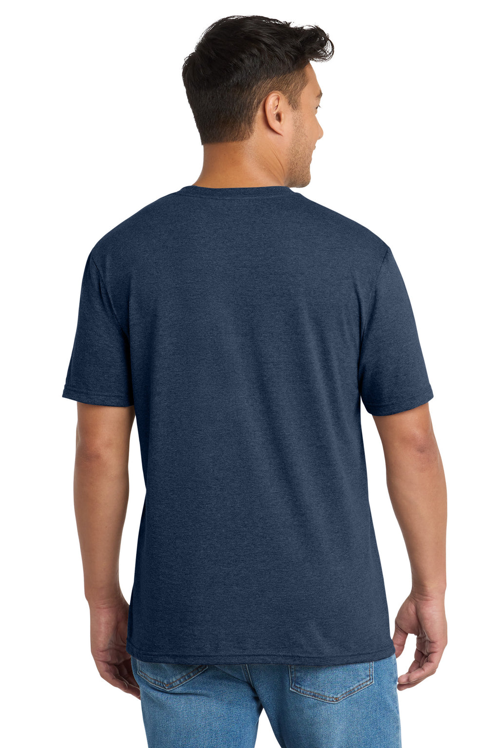 Port & Co Tri-Blend Tee. PC330 - Team Navy Heather - back