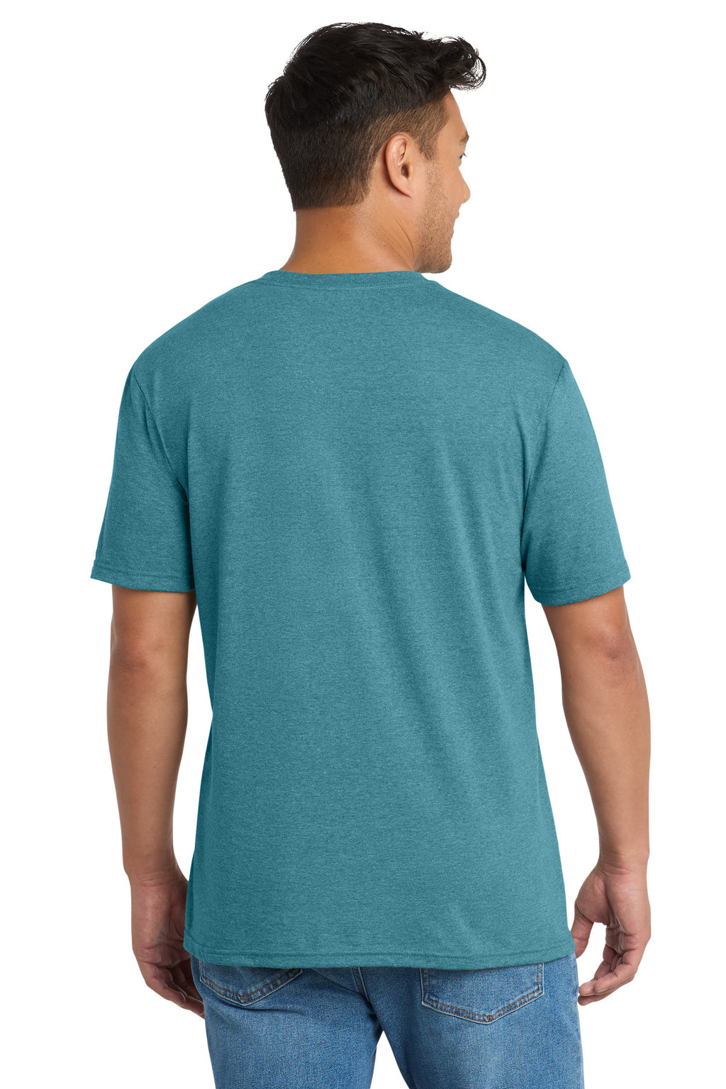 Port & Co Tri-Blend Tee. PC330 - Vivid Teal Heather - back