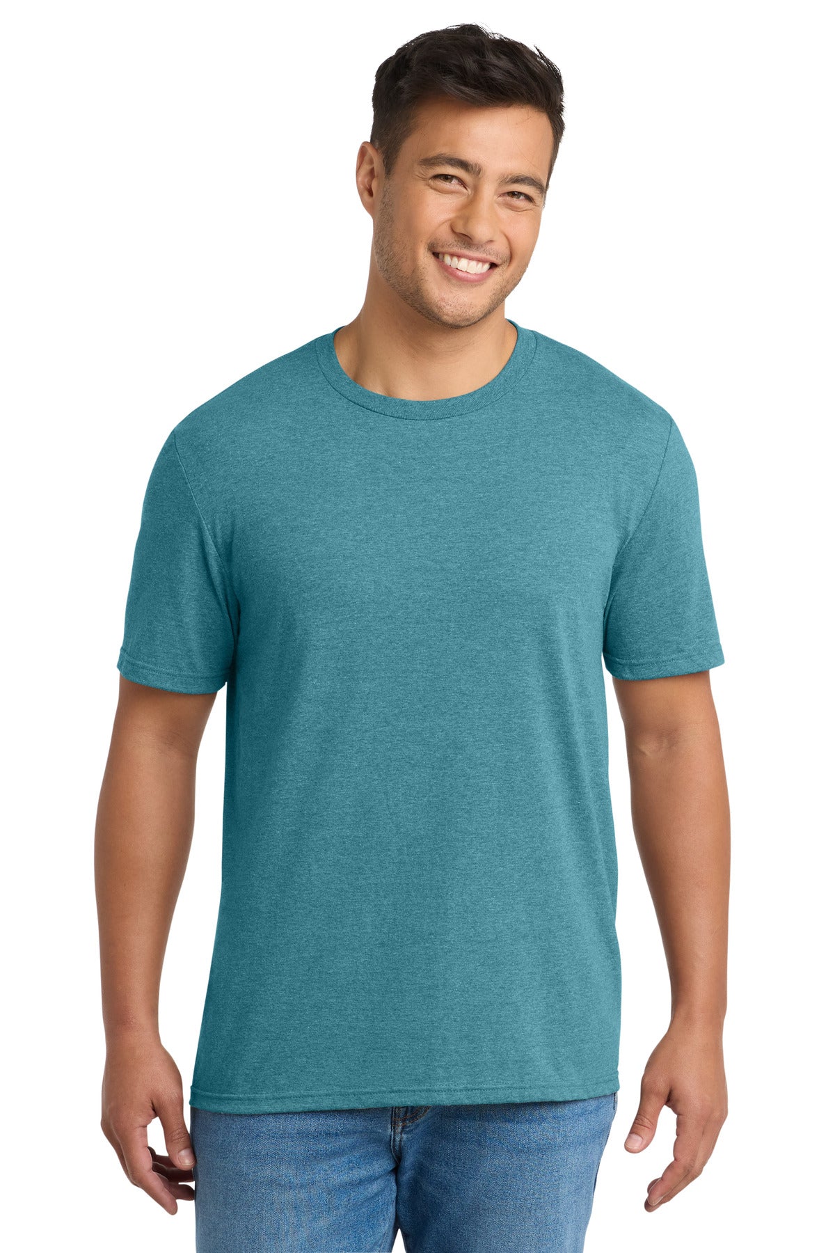 Port & Co Tri-Blend Tee. PC330 - Vivid Teal Heather - front