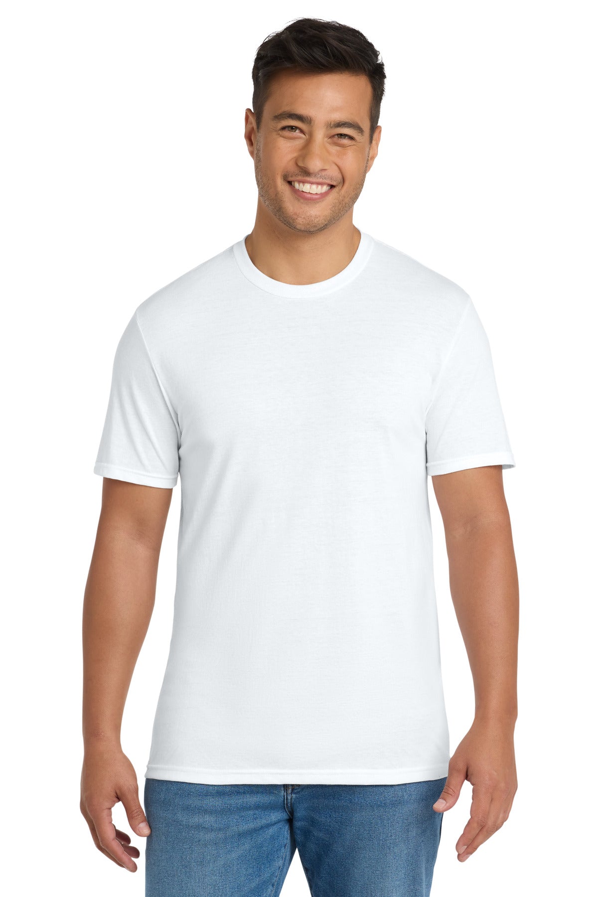 Port & Co Tri-Blend Tee. PC330 - White - front